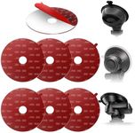 3M VHB Clear Double Sided Acrylic Foam Mounting Tape - 2.16 inches (55mm) Round Heavy Duty Adhesives Pad, Secure Dash Cam Suction Cup Mount with Center Hole Design - Pack of 6