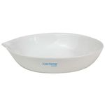 Cole-Parmer Evaporating Dish, Porcelain, Flat Form, 200 mL, 6/pk