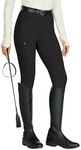 Willit Women's Riding Pants Full Seat Silicone Breeches Equestrian Horseback Riding Tights with Zipped Pocket Black M