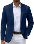 COOFANDY Men's Slim Fit Casual Blazers Lightweight Sport Coats One Button Suit Jackets, Blue, Medium