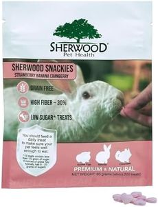 Sherwood Pet Health Treats for Rabbits, Guinea Pigs and Chinchillas. Low Sugar and Grain Free. (1 Pack, Strawberry, Banana, & Cranberry)