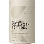 Sports Research Organic Collagen Peptides - Hydrolyzed Type I & III Collagen Protein Powder Made Sustainably from Grass-Fed Cows - Unflavored - 30 Servings