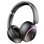 boAt Rockerz 480 W/RGB LEDs, 6 Light Modes, 40Mm Drivers, Beast Mode, 60Hrs Playback, Enx Tech, BT V5.3, Adaptive Fit & Easy Access Controls, Bluetooth Over Ear Headphones(Black Sabre)
