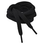 Kilter Flat Trainer Shoelaces - Black - 140 cm - 55 inch (1 Pair)