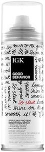 IGK GOOD BEHAVIOR Spirulina Protein Smoothing Spray | Keratin Like Treatment + Frizz Control + Heat Protectant | Vegan + Cruelty Free | 5.6 Oz