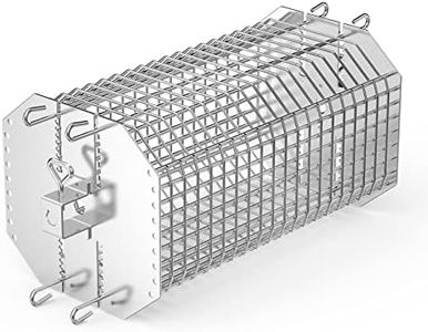 only fire Universal Octagonal Tumble Rotisserie Basket, Flat Spit Rotisserie Grill Basket Fits for 1/2 Inch Hexagon, 3/8 Inch Hexagon, 3/8 Inch Square, 5/16 Inch Square Spit Rods
