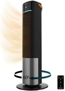 Cecotec Riscaldatore elettrico in ceramica a pedale ReadyWarm 2070 Max Ceramic Rotate Smart. 2000 W, display digitale, controllo touch e telecomando, oscillazione, 3 modalità, termostato, 20 m²