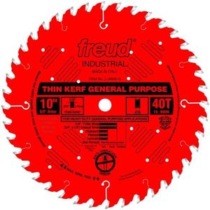 Freud LU86R010 10-Inch 40 Tooth ATB Thin Kerf General Purpose Saw Blade with 5/8-Inch Arbor and PermaShield Coating