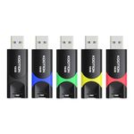 16 GB USB 3.0 Stick 5 Pack, KOOTION USB Memory Flash Drive USB 3.0 Stick 16 GB Thumb Drive USB Drive with LED Indicator for Data Storage Jump Drive (16 GB 5Pack Mixcolor)