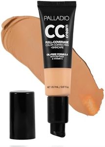 Palladio Full-Coverage Color Correction CC Cream, Oil-Free with Peptides & Vitamin C, Best for Correcting Redness and Uneven Skin Tone, Buildable Foundation Coverage (Med 31C)