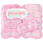 Juvale 12-Pack Bachelorette Gift Set Bride Squad Sleep Eye Masks Party Favor Accessories, 10 x 20cm