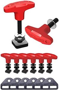 GP Anchor Thumbscrew & D-Plate Set, 6 Tie Down Anchor Bolts w/Screw Nuts & 6 D-Plates for Fast Jeep Top Removal Lift, Truck Tie Downs Jeep Wrangler Accessories for 4xe, JK JL & YJ, M8-1.25 Screw, Red