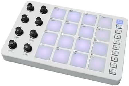 MIDI Controller Strike Pad Midi Drum Pad Drum machine RGB Backlight MIDI Keyboard BT Connection Low Latency 16 Strike Pads 8 Assignable Knobs Note Repeat Portable MIDI Pad Controlador Midi