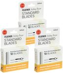 Feather Styling Razor Standard Blades - Professional Hair Cutting Blades for Styling, Shaping, Feathering & Thinning - Stainless Steel Single Edge Guarded Blade - Made in Japan - Refill Pack - 30 Ct