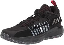 adidas Unisex-Adult Dame 7 Extply Basketball Shoe, Black/White/Vivid Red, 9.5 Women/8.5 Men