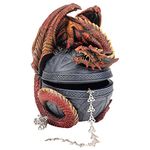 Design Toscano Dragon Protector of the Celtic Orb Sculptural Box, Full Color