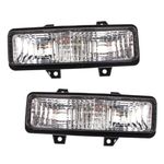 For Chevy Blazer Parking/Signal Light Assembly Unit 1989-1991 Pair Driver and Passenger Side | w/Dual Headlight | GM2520130 + GM2521130