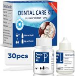 Tooth Repair Kit Zinc Oxide Eugenol Cement Dental Care Kit, Temporary Teeth Replacement, Dental Care Repair for Broken Chipped Teeth, Crown Fillings & Bridges 2PCS