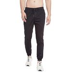 SAPPER Cotton Joggers Track Pants for Men | Casual Lower Pant for Men (Color - Black, Size - L)