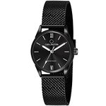 Carlington Stainless Steel Analog Dial Women & Girl's Watch(Black Dial Black Colored Strap), Black Band