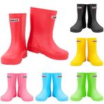 Zorax - UK5 Kids - EU23 - Red Girls Boys Waterproof Non-Slip Kids Motorbike Rain Boots Kids Rain Shoes Wellies Unisex Children Wellington Boots