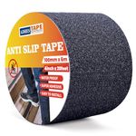 ADHES Anti Slip Tape, 4 inch x 20 feet Non Skid Tape, Best 80 Grit Friction Tape Waterproof Non Slip Tape Traction Tape Black Grip Tape for Stairs, Steps and Ramps, Indoor & Outdoor Use