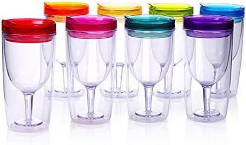 Cupture Wine tumblers Glasses, 8 Count (Pack of 1)