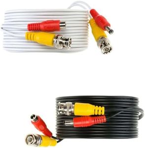 30M Black Premade BNC Video Power Cable/Wire for Security Camera, CCTV, DVR, Surveillance System, Plug & Play