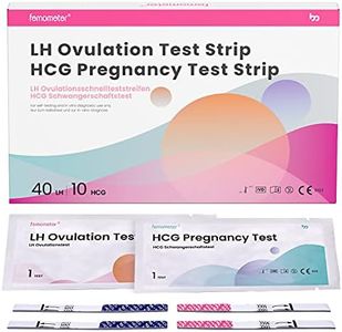 Femometer Test Ovulations 40 + Test de Grossesse Précoce 10 Urinaire pour Fertilité Femme, Résultats Précis Vous Aide A Concevoir