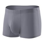 Arjen Kroos Men's Silk Underwear Tagless Sexy Underpants Bulge Pouch Boxer Briefs,Grey-AK7010,Medium