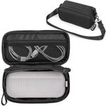 GRAOSO Travel Speaker Carrying Case Compatible with Bose SoundLink Flex Bluetooth Speaker, Extra Mesh Pocket for Charger, Cables and Other Accessories, with Shoulder Strap to Easy Carrying, Black