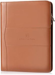 Epping & Park Business Leather Portfolio | Handmade Italian Design | Full Grain Leather Zippered Padfolio Folder | Executive Leather Portfolio for Men and Women | Legal Pad Holder