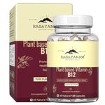 Rasayanam Plant Based Vitamin B12 supplement for Men & Women | Organic Formulation for Vegetarians & Vegans to support Nervous System & Brain Function, Caplet