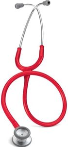 3M Littmann Classic II Pediatric Stethoscope, 2113R, Stainless Steel Chestpiece, 71 cm (28") Red Tube