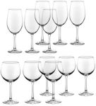 Libbey Vineyard Reserve Wine Glass Set of 12, Red and White Clear Wine Glasses, Merlot, Bordeaux, Chardonnay Gifts, Lead-Free Party Wine Glasses