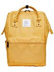 KAH&Kee Polyester Travel Backpack Functional Anti-Theft School Laptop for Women Men (Large, Yellow)