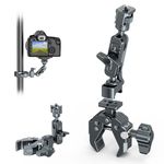 Leaplumin Camera Clamp Mount with NATO Connector,360° Ballhead Magic Arm with NATO Clamp, Camera Monitor Mount with 5 * 1/4” Screw Holes, 1/4” Thread to NATO Clamp Suitable for Camera/Phone Mount