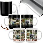 Funwares Pooping Puppies Magic Mug Gag Gifts for Men Heat Revealing 16oz Ceramic Coffee Mug Unveils Hidden Dog Images 28 Different Dog Breeds Dog Lovers Favorite White Elephant Christmas Birthday