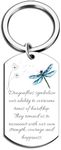 Ikacvb Inspirational Dragonfly Gifts For Women Friends Cute Keychains Encouragement Gifts For Girls Woman Dragonfly Lovers Jewelry For Birthday Christmas Stocking Stuffers