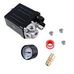 ORAZIO 4 Port Single Phase Air Compressor Pressure Regulating Switch + Gauge + Safety Valve + Screws