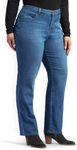 LEE Women's Plus Size Relaxed Fit Straight Leg Jean, Meridian, 20W Petite