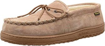 Old Friend Men's Cloth Moccasin Slipper, Chestnut II, 12 US Wide