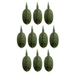 FLADEN Fishing - 10 x FEEDERS - OVAL INLINE Flat Method Bottom Feeders Bulk Packs Large 30g - Great For Use With a Wide Range of Groundbaits [37-3060X]