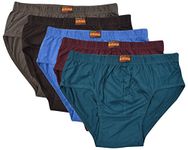 Viking Men's Cotton Briefs (Pack of 5) (VK08_105_Multicolour_105 CM)