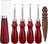 6 Pcs Leather Knife Set, Including 