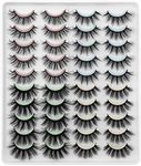 DYSILK Lashes Wispy Mink Eyelashes - Mink Lashes Fluffy 20 Pairs Lashes 6D 4 Styles Mixed Faux False Eyelashes Fake Eyelashes Natural Look Strip Lashes| 13mm-20mm