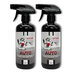 The Stink Solution Midnight Auto Odor Eliminator: Quickly Banish Car Odors - Smoke, Pet, Food, Body Odor, Vomit, and More! 100% Safe Formula for Trucks, Cars, Car Seats, and More! - 2 16 oz Bottles