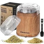 Hermolante Herb Grinder Spice Grinder, 200 w Herb Grinder with Stainless Steel Blade and Cleaning Brush, Compact Size Electric Grinder for Herbs and Spices - 5.11in