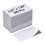 PATIKIL Business Card Magnets 200pcs 3.5 x 2" Self Adhesive Magnetic Sheet for Business Name Card Photo Wall