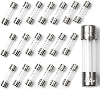 Chanzon(Pack of 20Pcs) UL Listed 5x20mm 12A 250V/125V 12 Amp Glass Fuses Fast Blow Cartridge Tube Fuse F12AL 125 V / 250 V